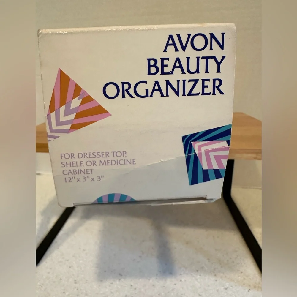 Vintage Avon Beauty Organizer White Bath Makeup Storage Unit Modern Design